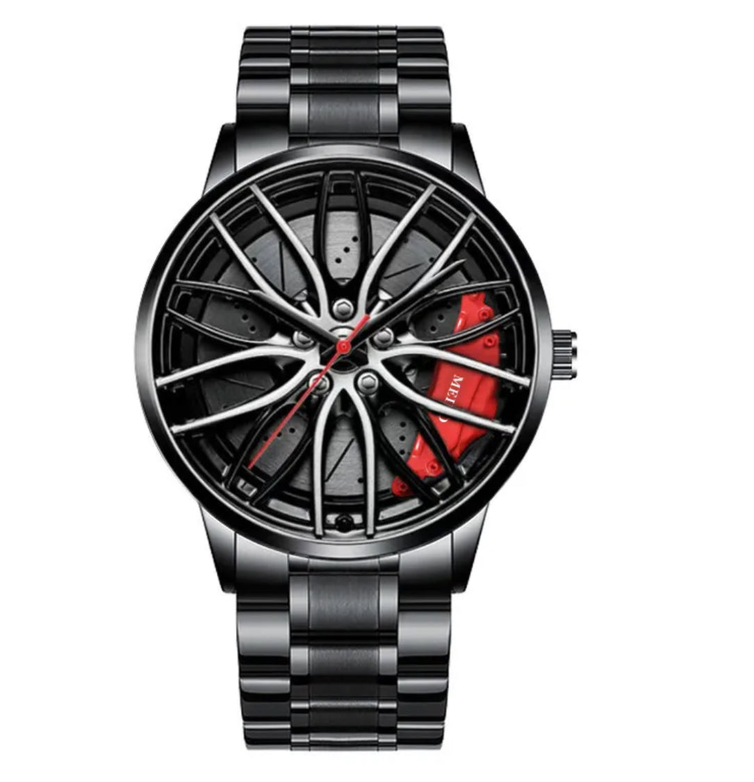 Montre Homme Sport - Design Jante de Voiture | Rose Sable