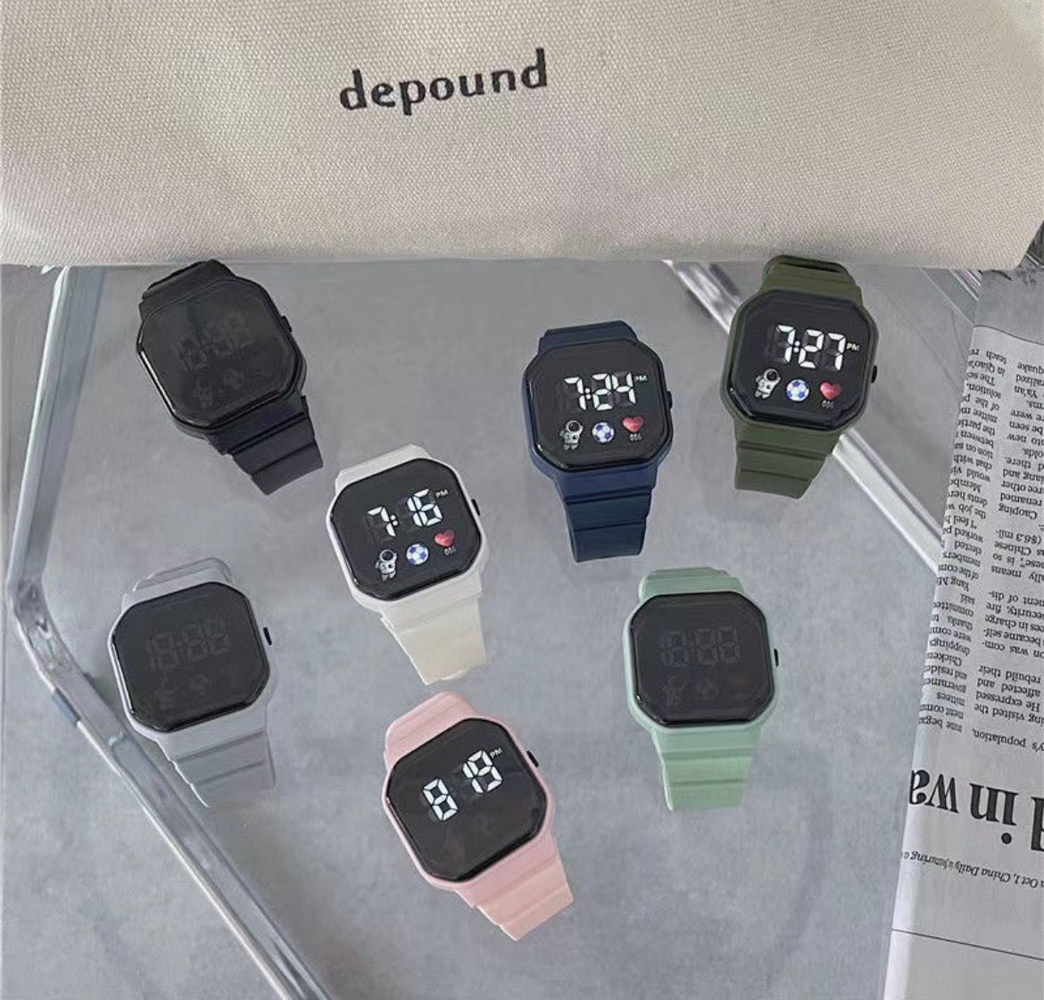 🪐 Montre Numérique LED "Galaxy Mood" – Plusieurs coloris