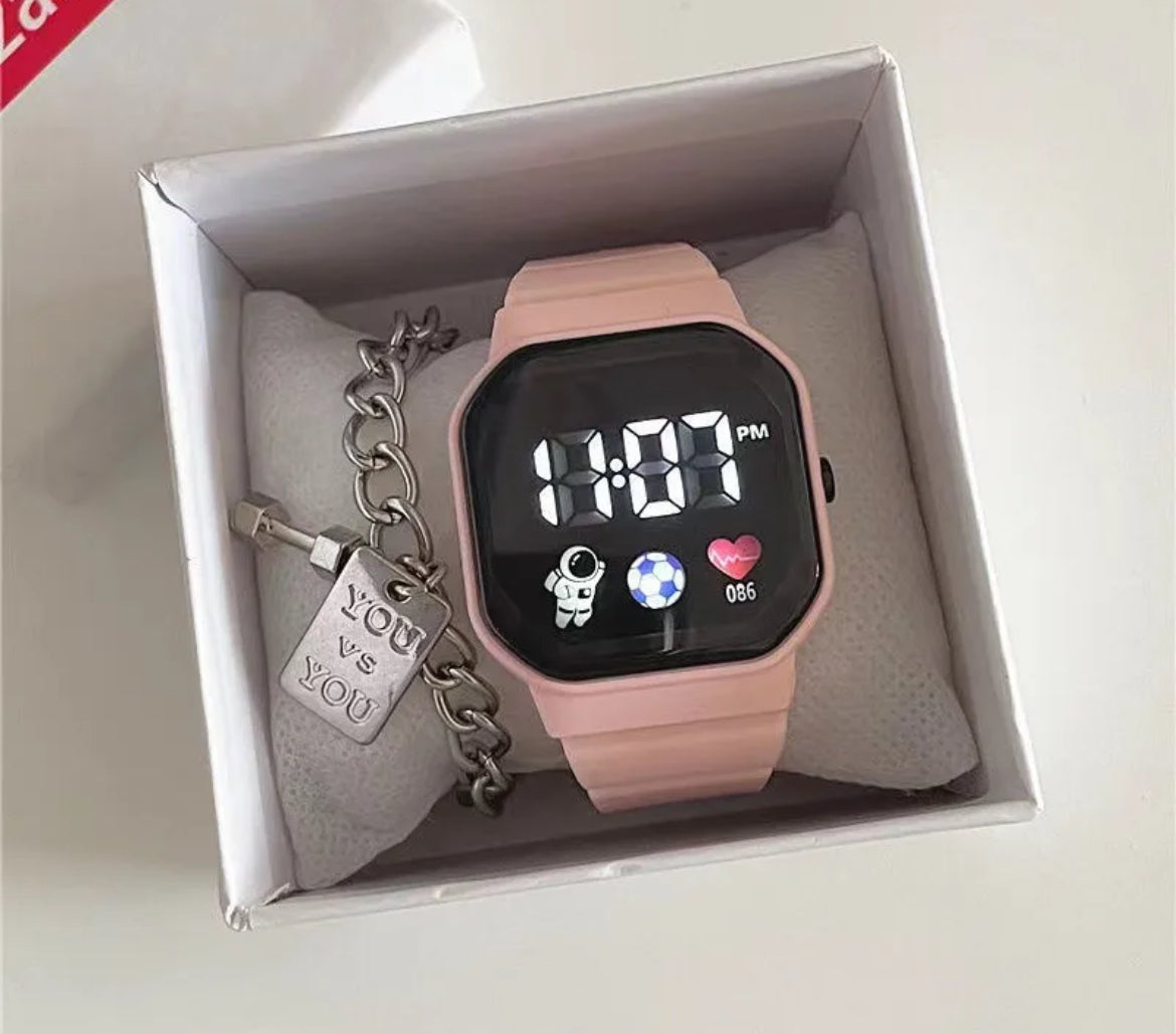 🪐 Montre Numérique LED "Galaxy Mood" – Plusieurs coloris