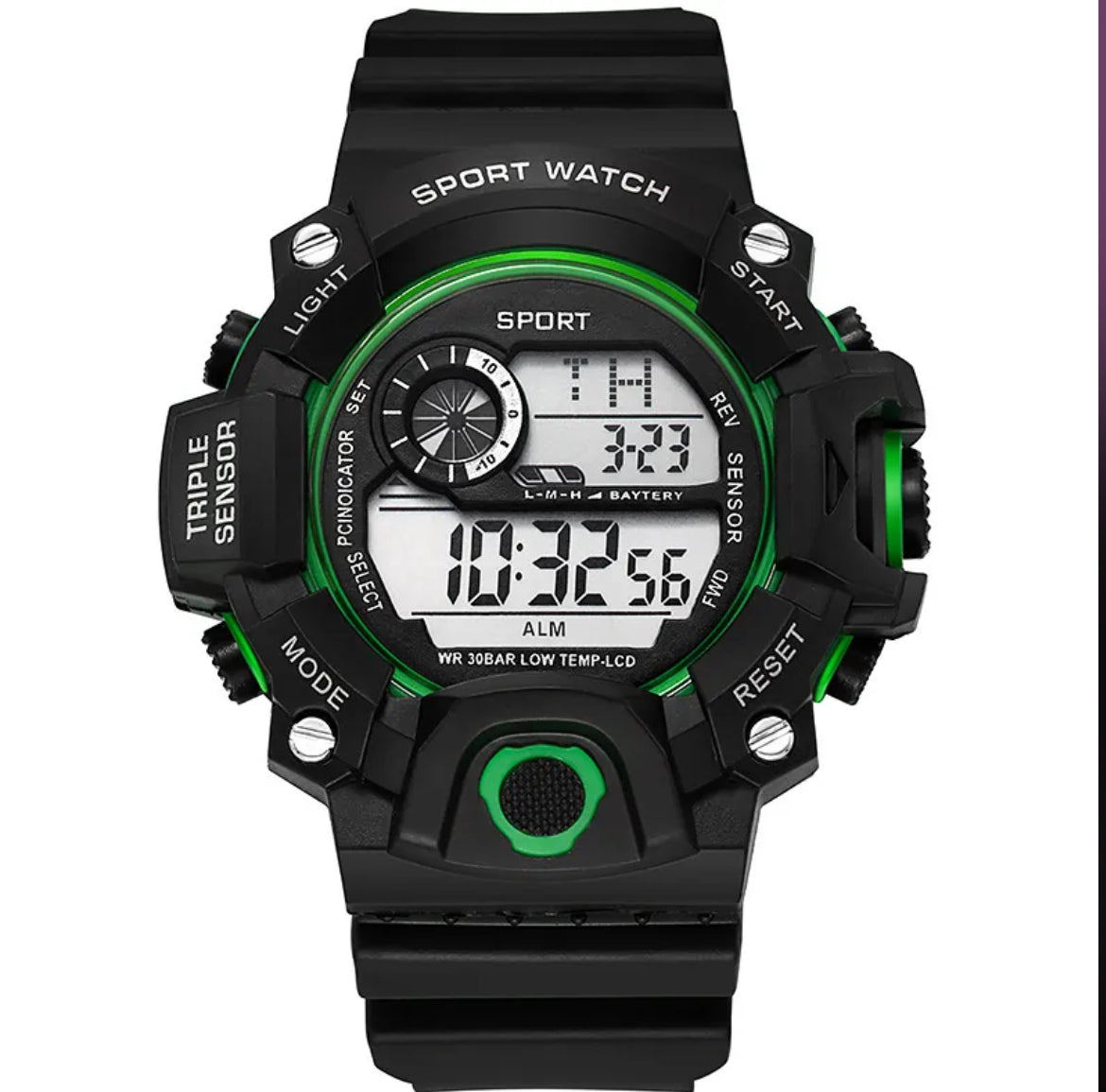 Montre Sport Digitale Homme – Style Aventure (Bleu ou Vert)