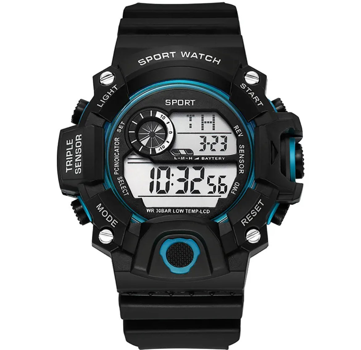 Montre Sport Digitale Homme – Style Aventure (Bleu ou Vert)