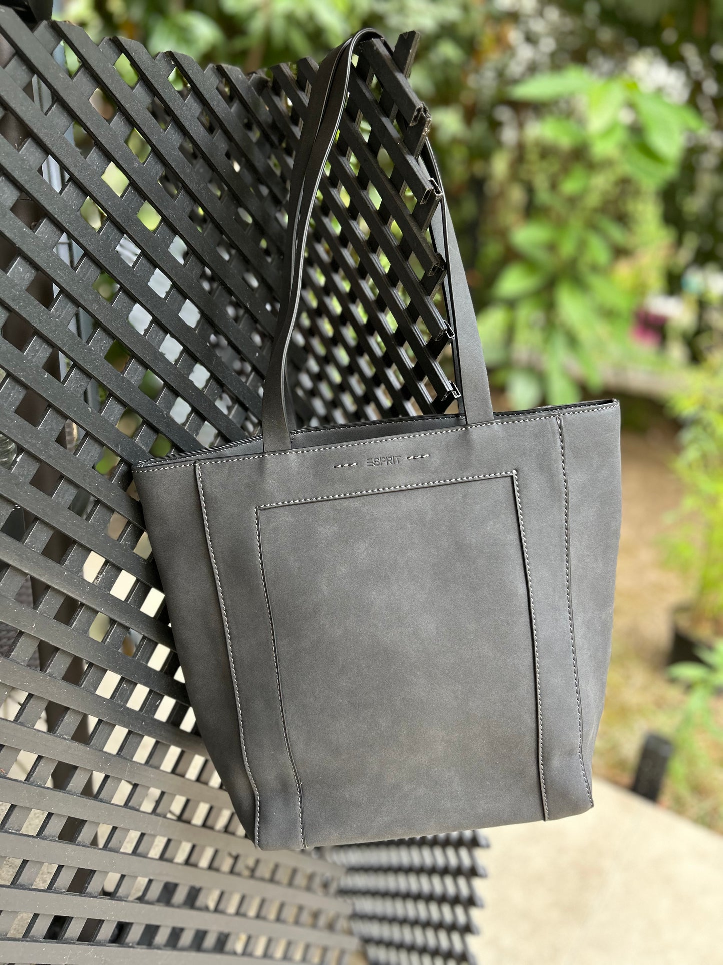 🖤 Cabas gris ESPRIT – Collection Seconde vie chic