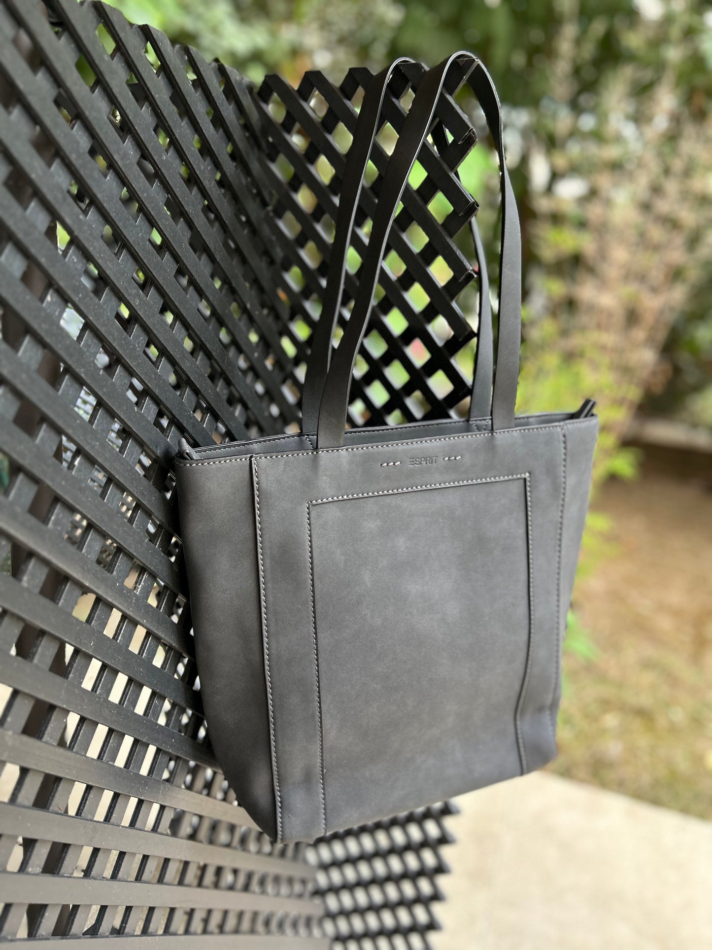 🖤 Cabas gris ESPRIT – Collection Seconde vie chic