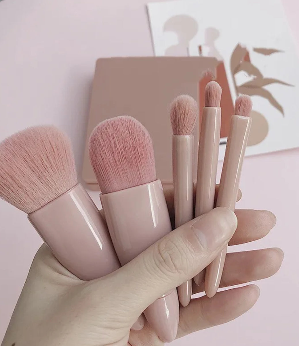 💄 Kit Pinceaux de Maquillage – Coffret Compact avec Miroir