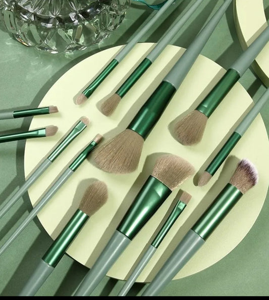 💄 Set de 13 Pinceaux de Maquillage – Avec Pochette (2 coloris)