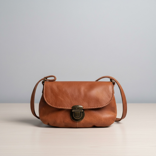 👜 Mini sac bandoulière en cuir naturel – Style vintage | ROSE SABLE