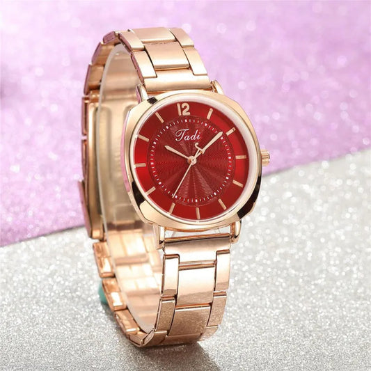 Montre Femme Élégante Tadi – Bracelet Métallique Rose Gold