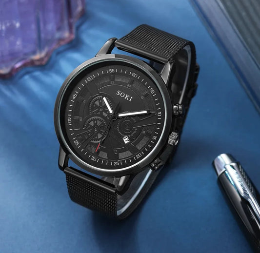 Montre Homme SOKI - Élégance Noire