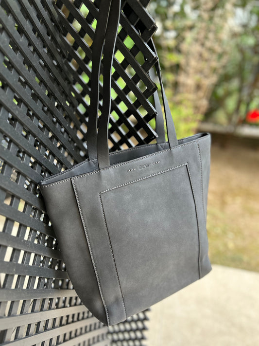 🖤 Cabas gris ESPRIT – Collection Seconde vie chic