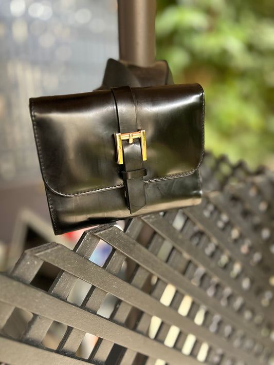 💼 Portefeuille en cuir noir Dorsa – Collection Seconde vie chic