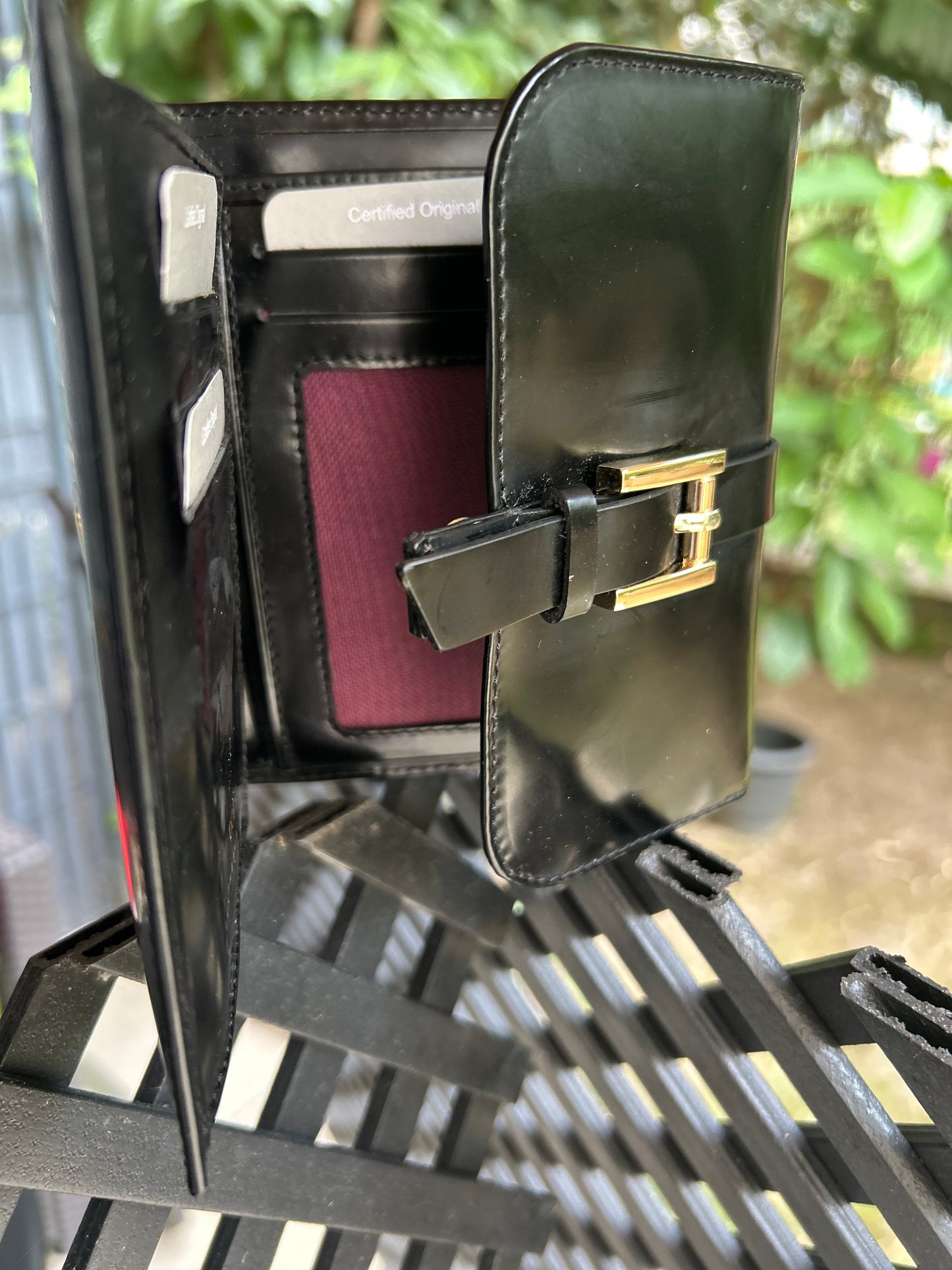 💼 Portefeuille en cuir noir Dorsa – Collection Seconde vie chic