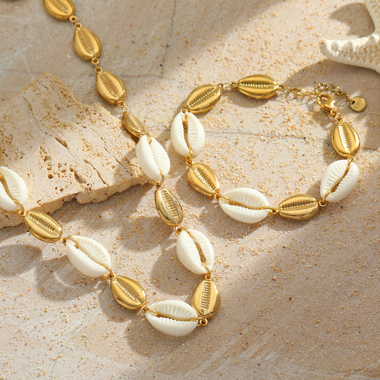 🌊 Bracelet Coquillage Doré – Élégance Bohème
