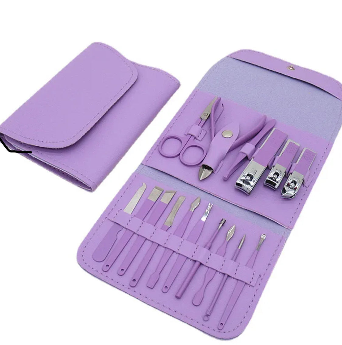 💅 Set Manucure & Pédicure 18 pièces – Avec Étui Compact