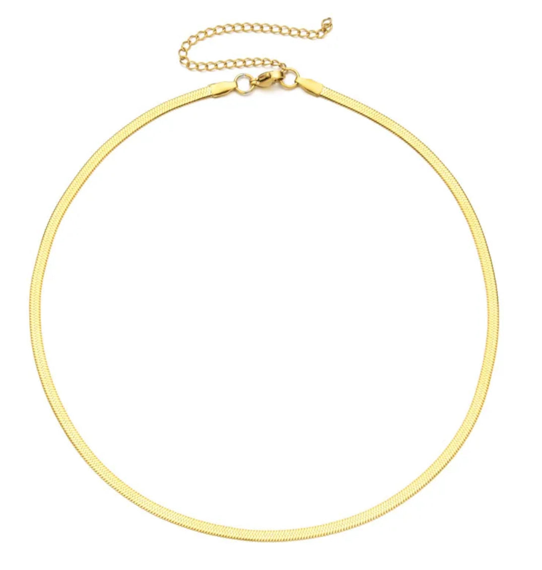 ✨ Collier Plat Minimaliste – Argenté